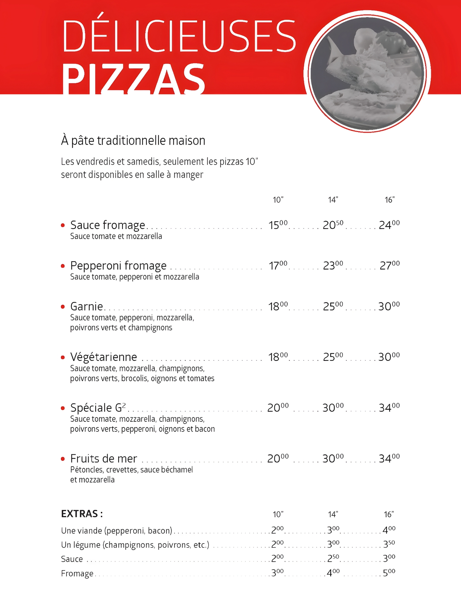 delicieuses pizas