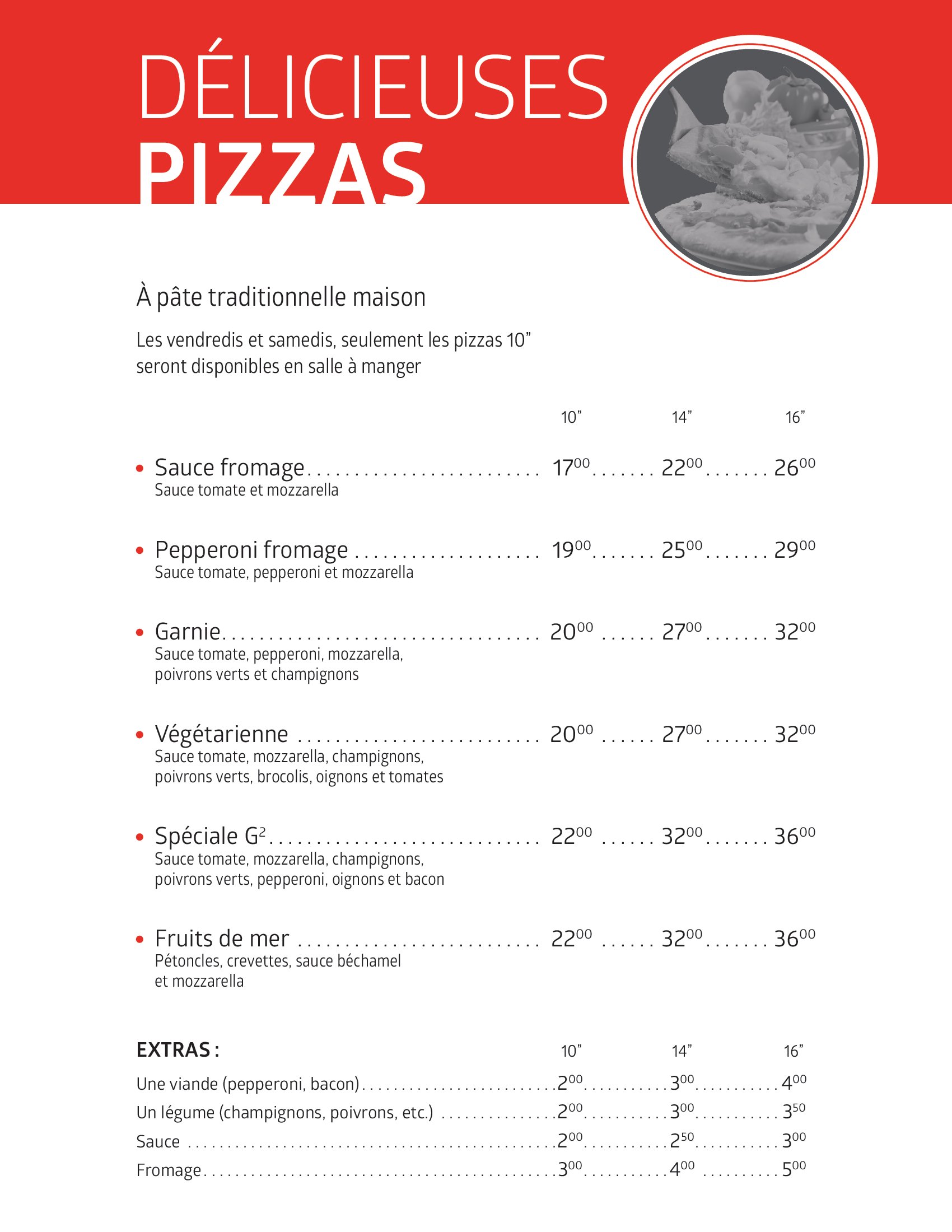 delicieuses pizas